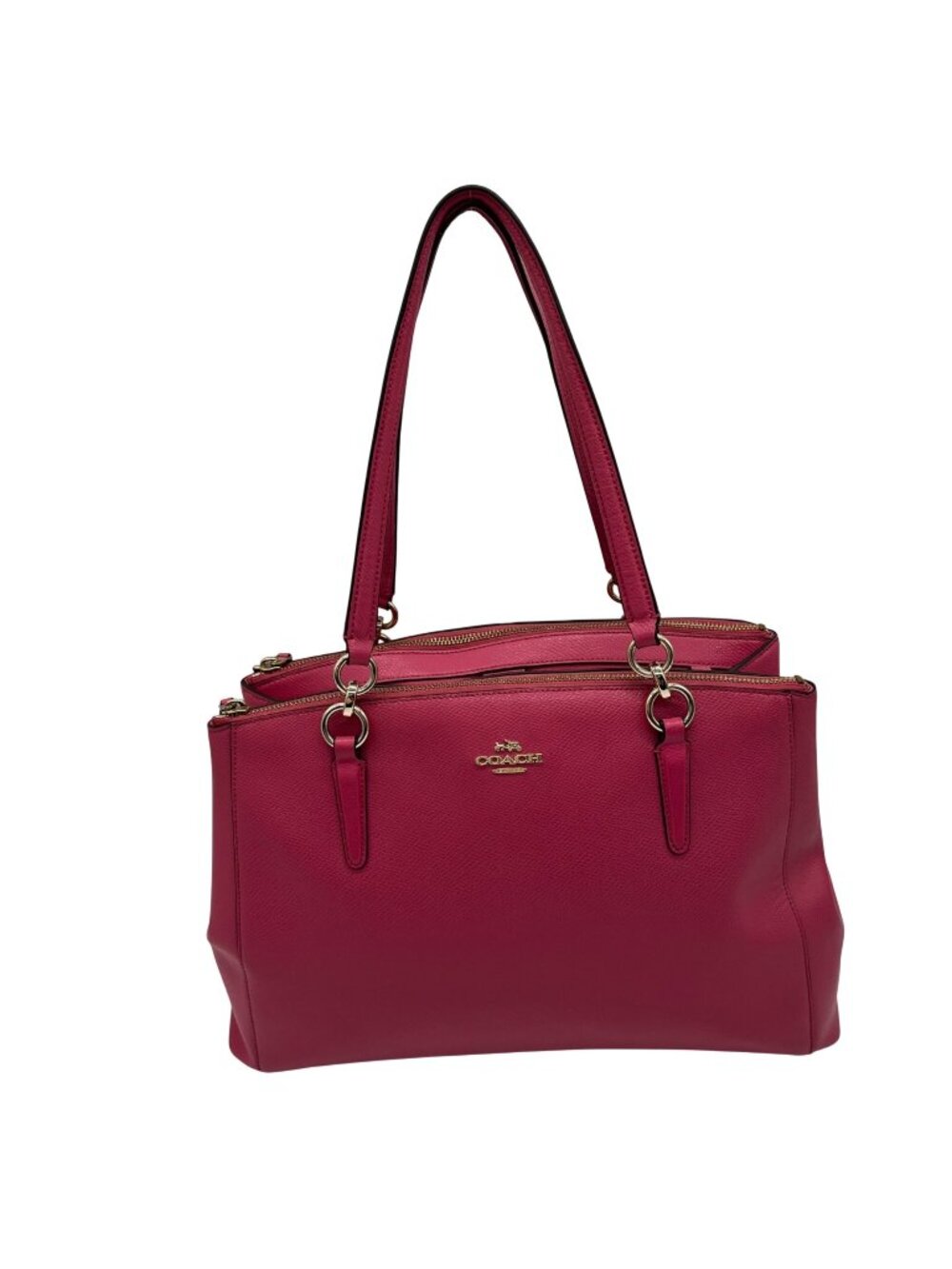 Coach Pink Leather Tote Bag